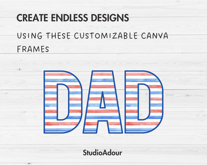 Design Your Own Doodle Letters Canva, Uppercase Alphabet Canva Template, Drag and Drop, Editable Canva Letters, Canva Frames Bundle