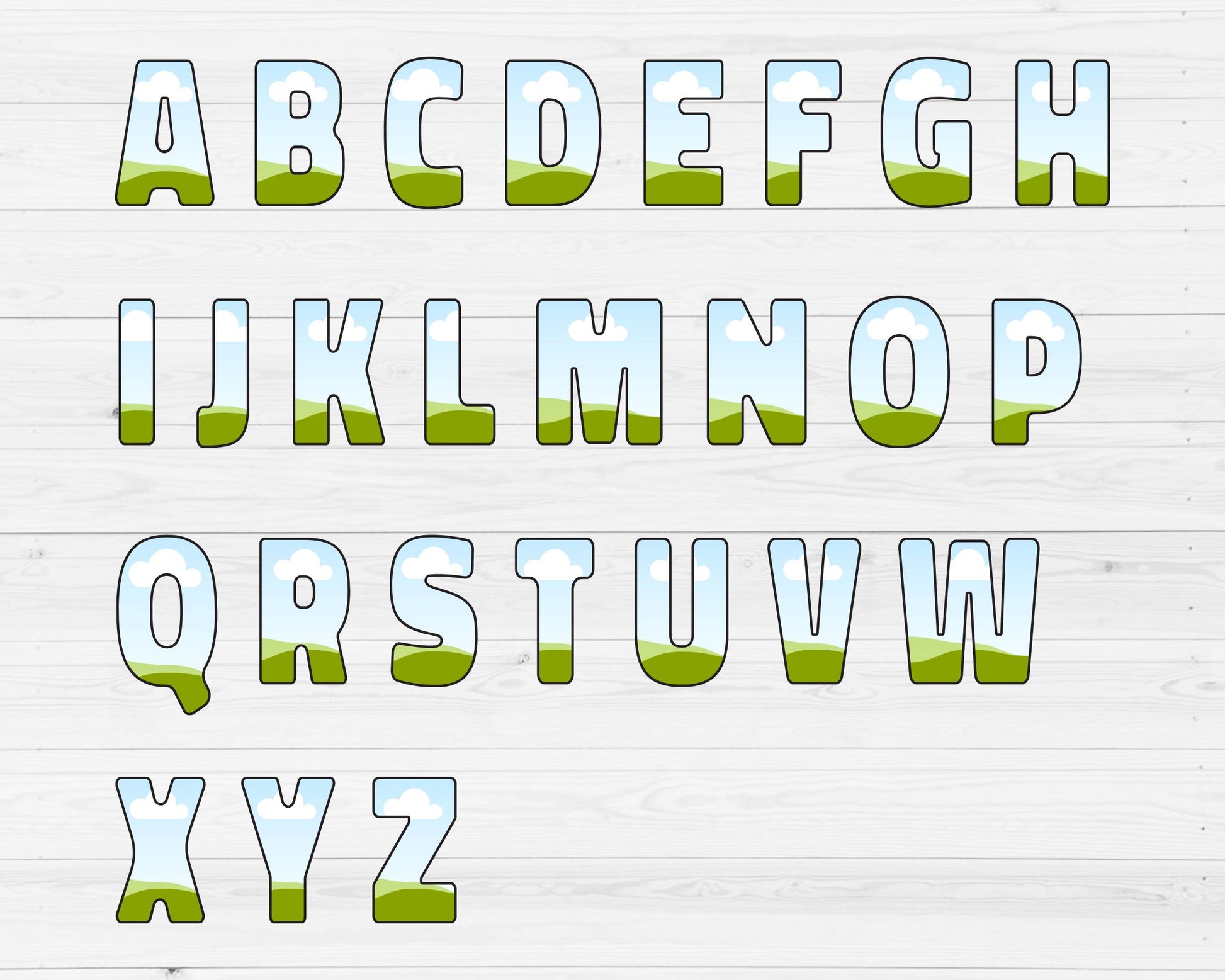Design Your Own Doodle Letters on Canva, Doodle Alphabet Canva Template, Drag and Drop, Editable Uppercase Letters & Numbers, Letters PNG