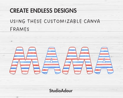 Design Your Own Doodle Letters on Canva, Doodle Alphabet Canva Template, Drag and Drop, Editable Canva Font, Canva Frames Bundle, Letter PNG