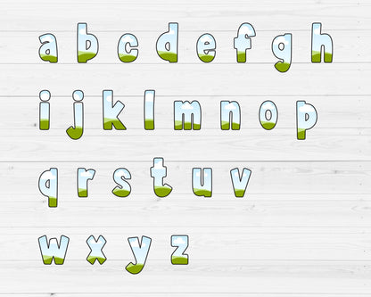 Design Your Own Doodle Letters Canva, Uppercase & Lowercase Alphabet Canva Template, Drag and Drop, Editable Canva, Sublimation Letters PNG