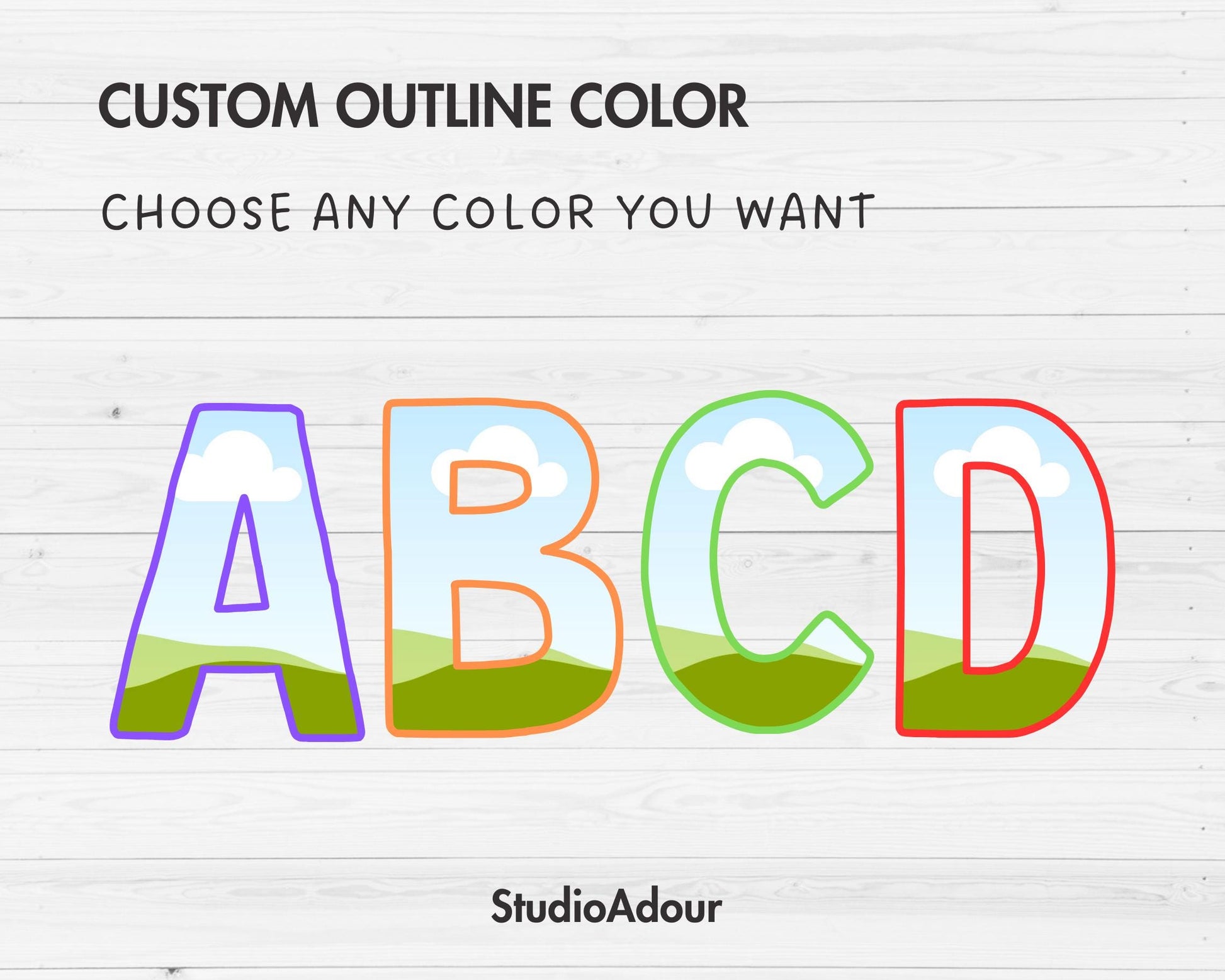 Editable Canva Alphabet Template, Doodle Letters Canva, Uppercase Letters, Canva Frames Bundle, Sublimation Design, Drag and Drop Canva Font