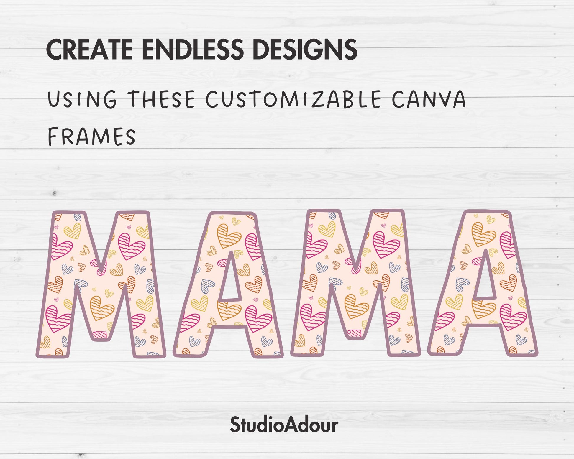 Editable Canva Alphabet Template, Doodle Letters Canva, Uppercase Letters, Canva Frames Bundle, Sublimation Design, Drag and Drop Canva Font