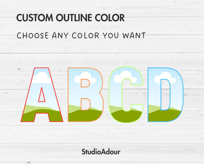 Design Your Own Canva Alphabet, Canva Letters Template, Drag and Drop, Editable Canva Font, Canva Frames Bundle, Letters PNG, Sublimation