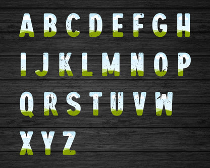 Design Your Own Doodle Distressed Alphabet on Canva, Canva Frames Bundle, Drag and Drop, Editable Grunge Uppercase & Lowercase Canva Letters