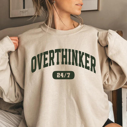 Overthinker Svg, Varsity Overthinker PNG, Funny T-Shirt, Motivational Svg, Mental Health, Cricut Svg, Sublimation Design, Commercial Use