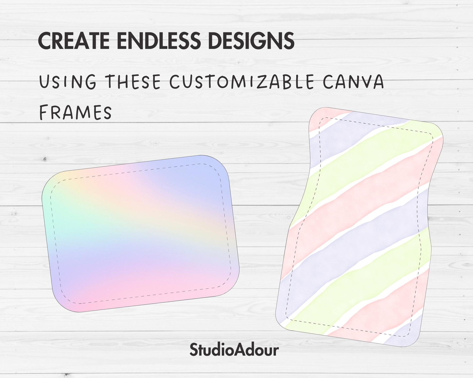Car Mat Editable Canva Template, Easy Drag and Drop, Car Mat Sublimation Template, Front &Rear Car Floor Mat Template, Canva Frames Bundle