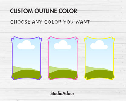 Coquette Bow Frames, Editable Canva Template, Easy Drag and Drop, Sublimation Design, Canva Frames Bundle, Ribbon Bow Border, Wavy Borders