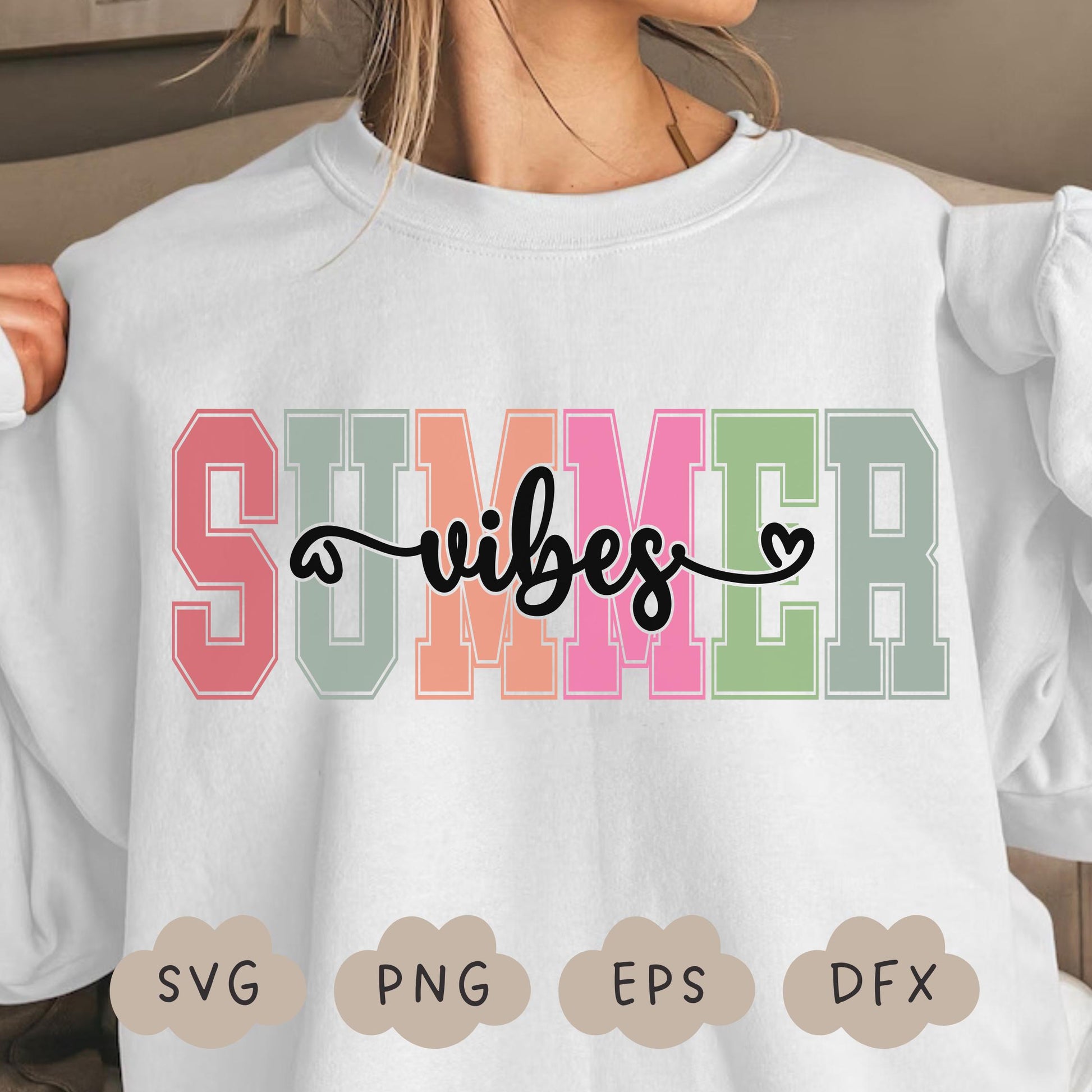 Summer Vibes Svg, Varsity Summer PNG, Beach Vibes, Summer Shirt, Summer Vibes, Cricut Svg, Vacay Vibes, Sublimation Design, Commercial Use