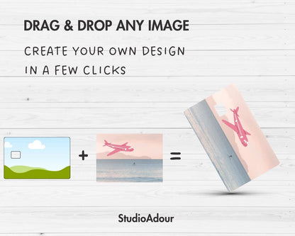 Credit Card Skin Editable Canva Template, Easy Drag and Drop, Printable Debit Card Skins, Bank Card Sticker, Credit Card Cover Sublimation