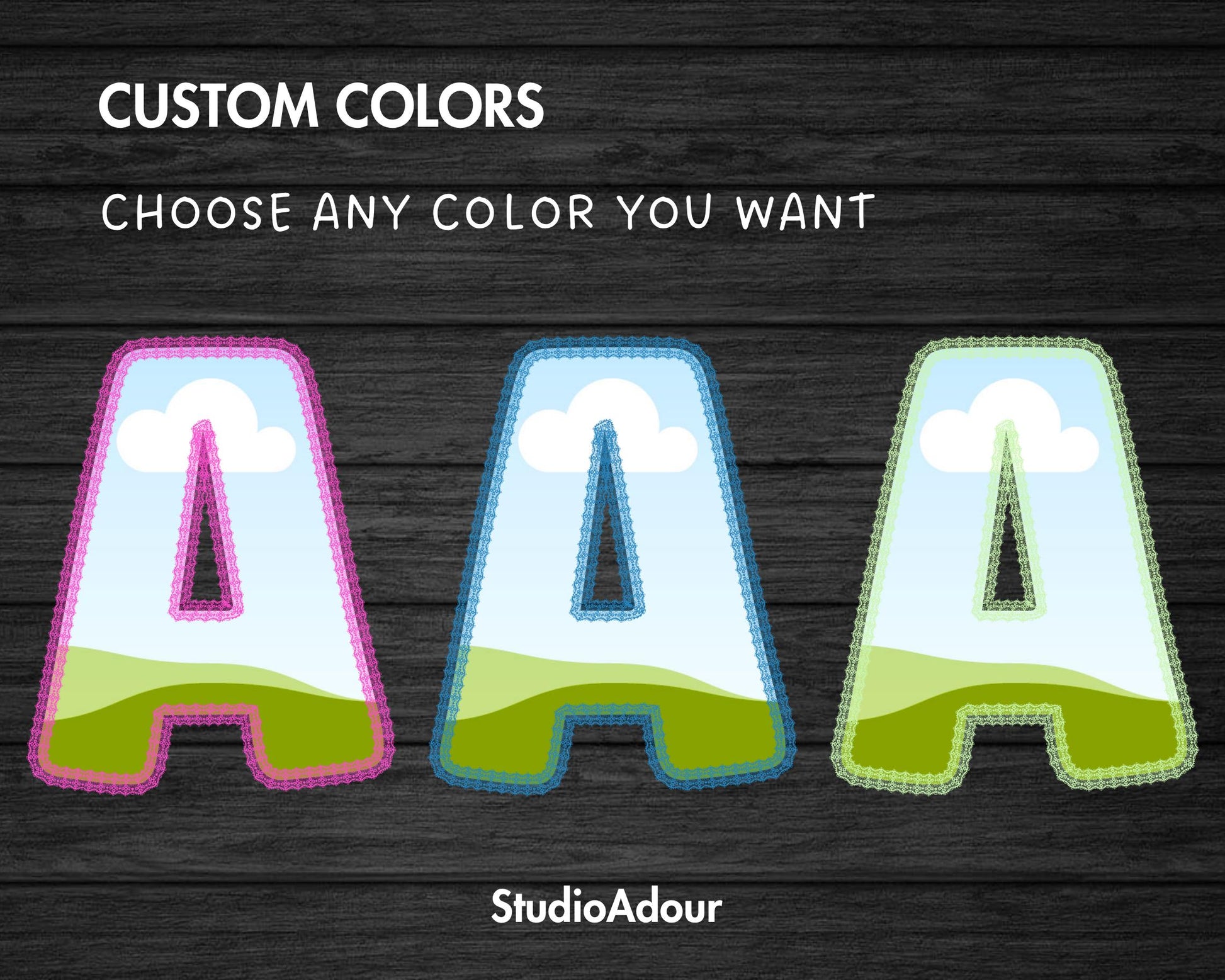 Editable Lace Canva Letters, Lace Embroidery Alphabet, Canva Frames Bundle, Drag and Drop, Lace Border Letters & Numbers PNG, Duotone Color