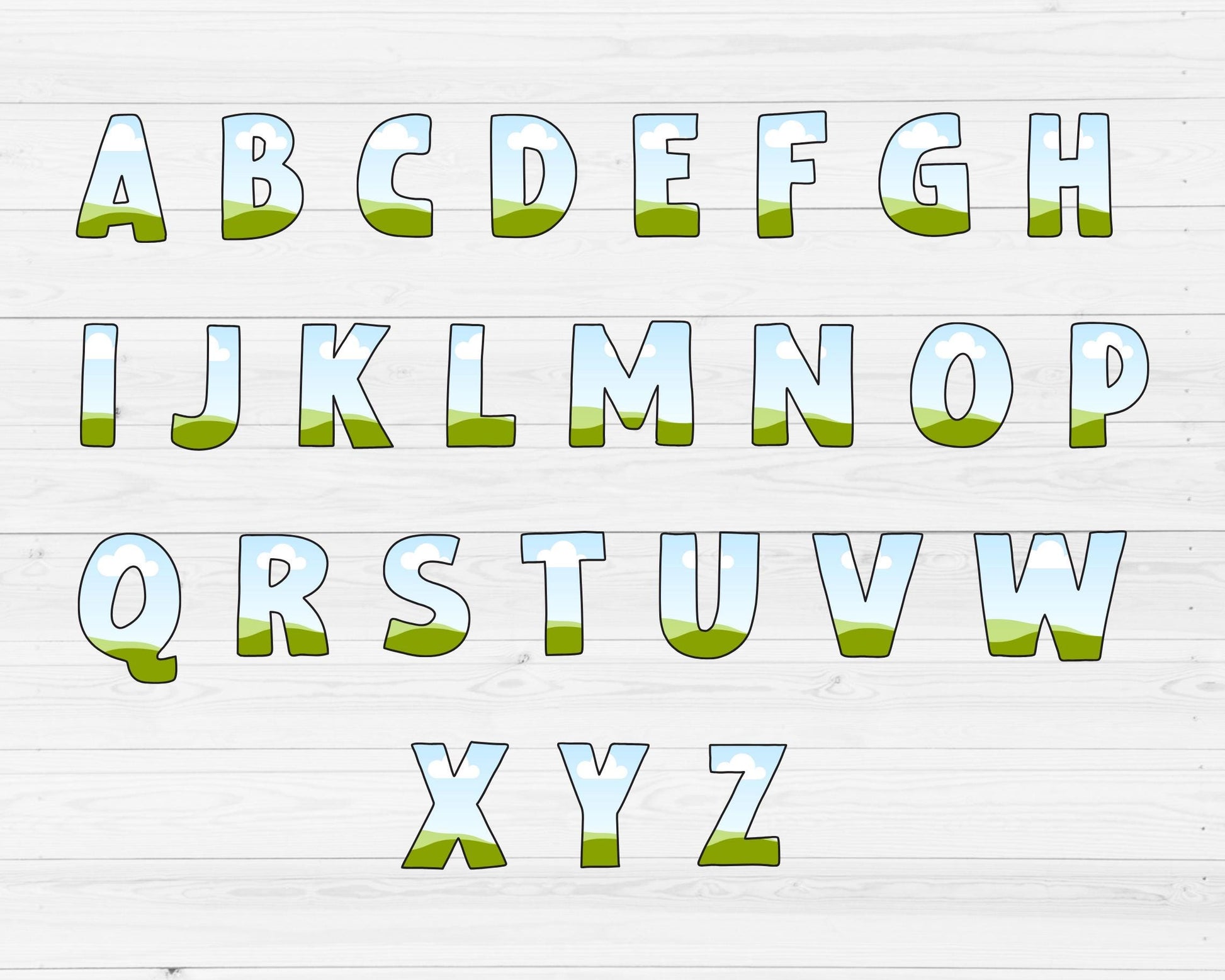 Doodle Alphabet Canva Template, Handwritten Doodle Letters, Drag and Drop, Editable Canva Font, Canva Frames Bundle, Letter PNG, Sublimation