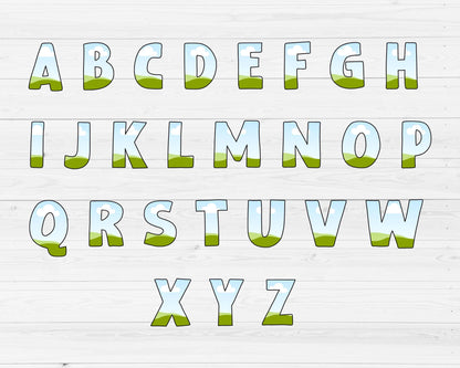Doodle Alphabet Canva Template, Handwritten Doodle Letters, Drag and Drop, Editable Canva Font, Canva Frames Bundle, Letter PNG, Sublimation