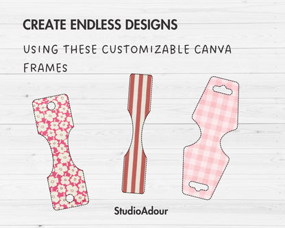 Scrunchie Tag Canva Template, Editable Scrunchie Label, Drag and Drop, Printable Scrunchie Holder, Display Tag, Headband Label