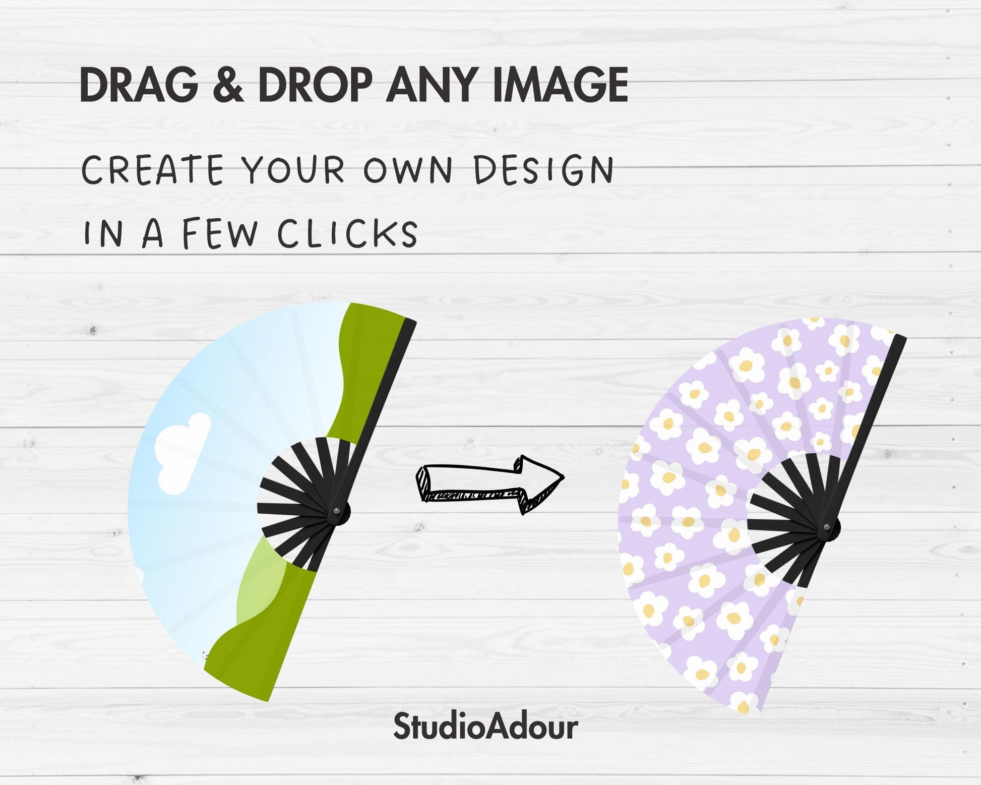 Clack Fan Mockup, Hand Fan Editable Canva Template, Drag and Drop, Chinese Fan, Folding Fan, Canva Frame Mockup