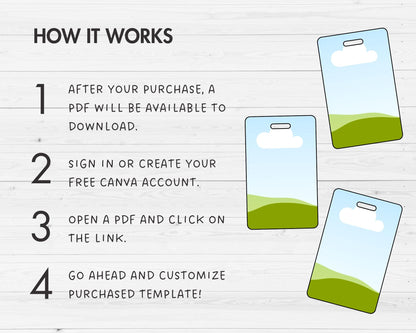 ID Badge Editable Canva Template, Name ID Badge, Drag and Drop, Staff Access Card, Printable Identification Card, DIY Employee Badge