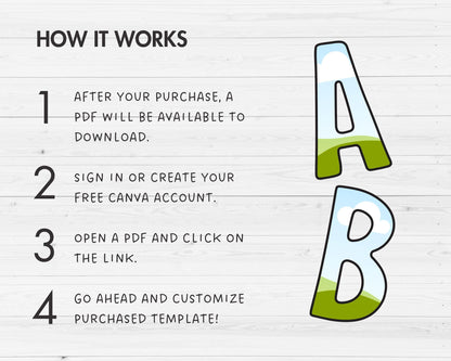 Design Your Own Canva Letters, Doodle Alphabet Canva Template, Drag & Drop, Editable Canva Font, Canva Frames Bundle, Letters and Numbers