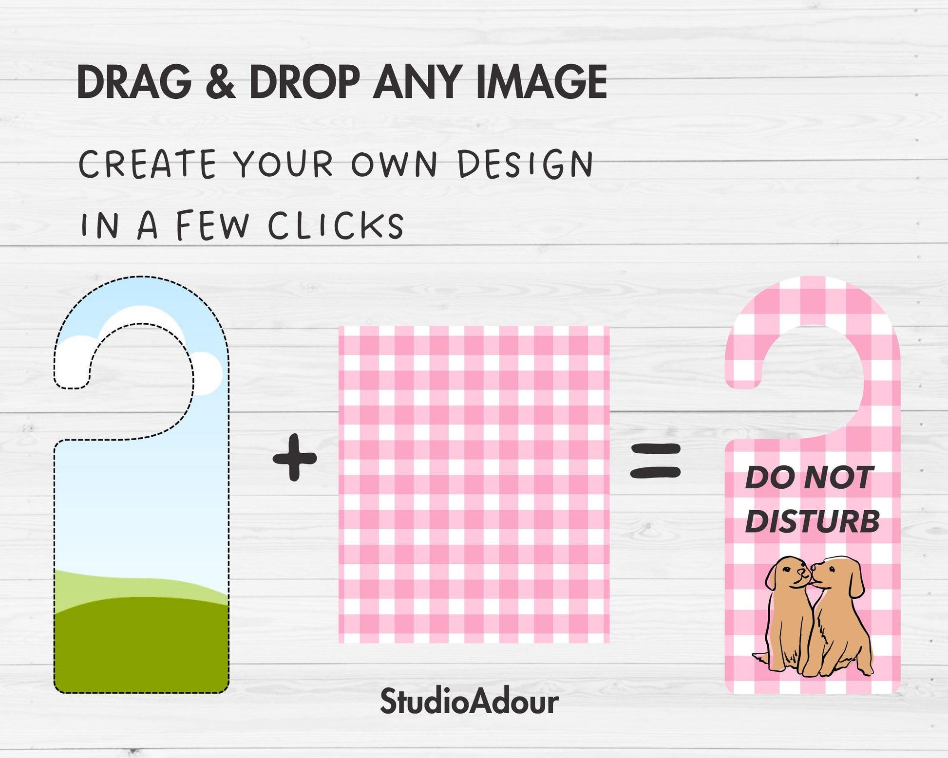 Door Hanger Editable Canva Template, Drag and Drop, Door Knob Hanger, Sublimation Template, Printable Door Marker, Privacy Tag, Room Service